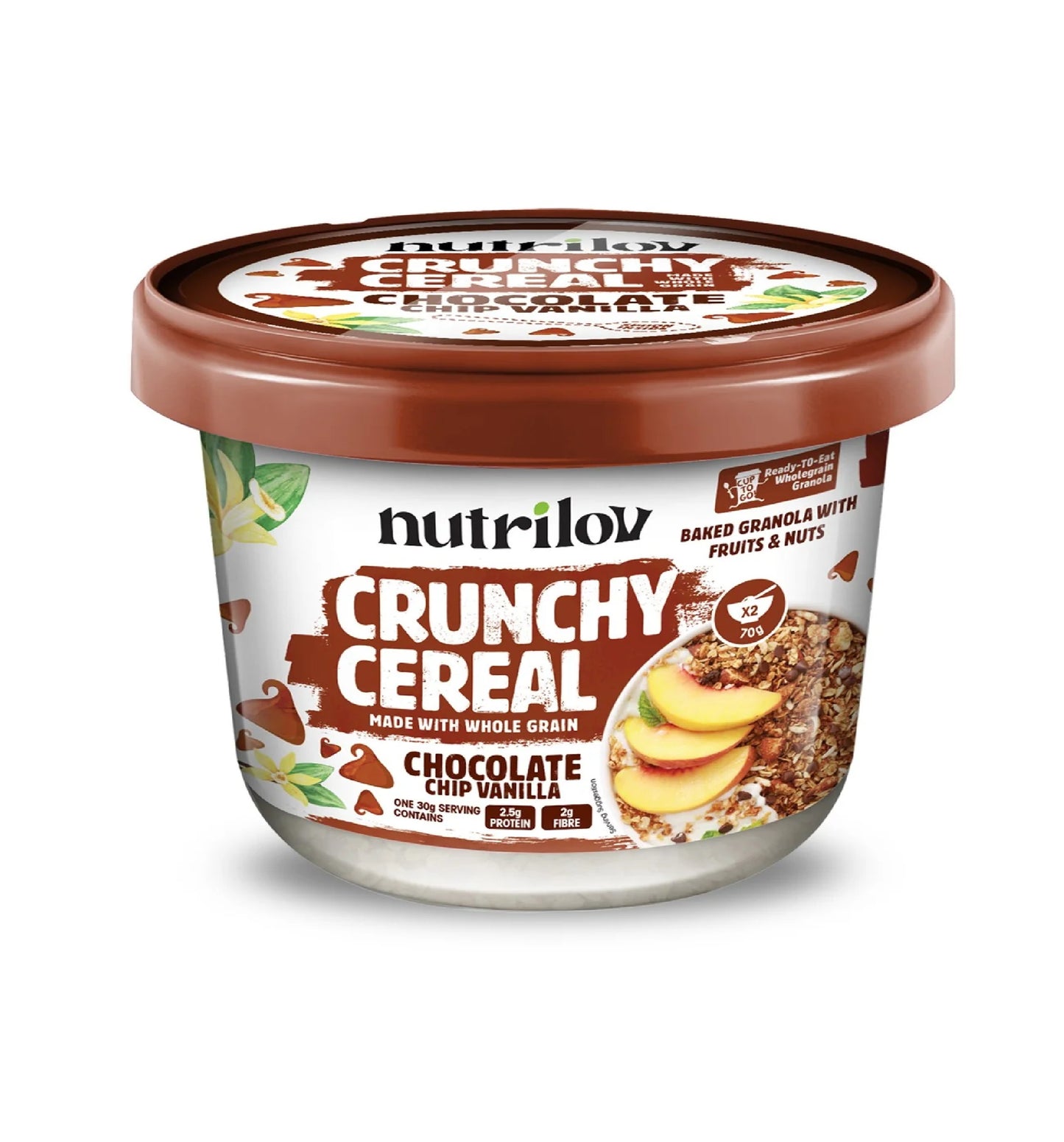 Nutrilov Crunchy Cereal Chocolate Chip Vanilla 70G Cup