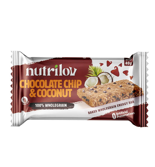Nutrilov Chocolate Chip & Coconut Granola Bar 40Gm