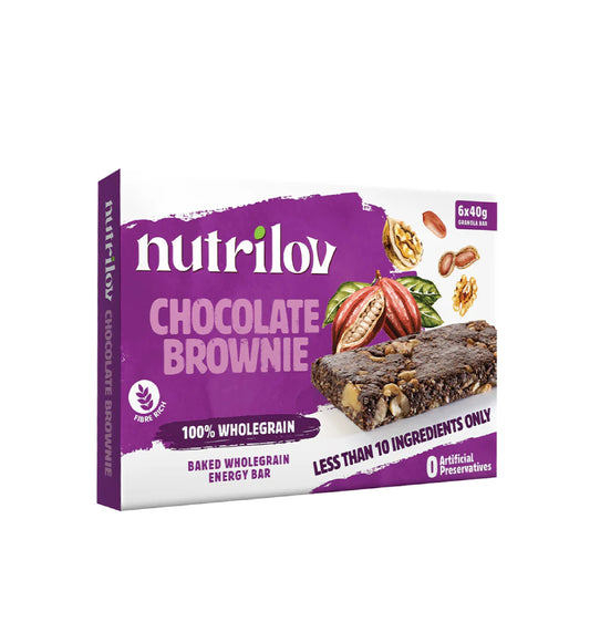 Nutrilov Chocolate Brownie Granola 6-Bar 240Gm